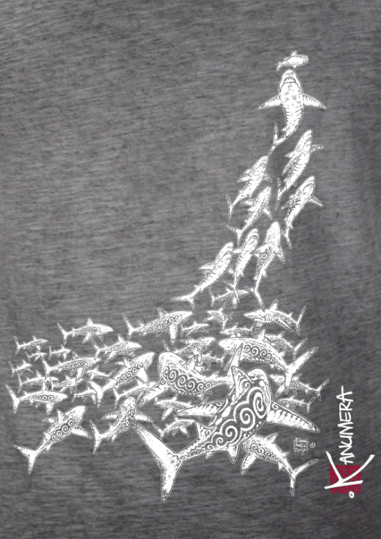 Sharks Attack Ladies Vintage T-shirt