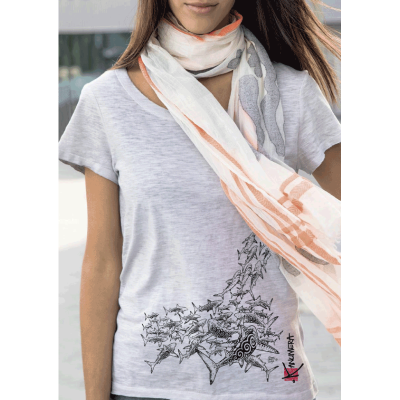 Sharks Attack Ladies Vintage T-shirt