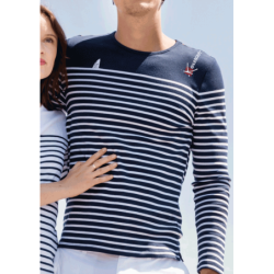 Shark Fin Men’s long-sleeved Breton stripe top
