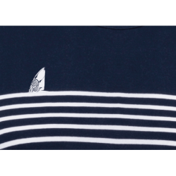 Shark Fin Men’s long-sleeved Breton stripe top