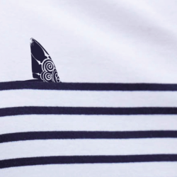 Shark Fin Ladies’ long-sleeved Breton stripe top