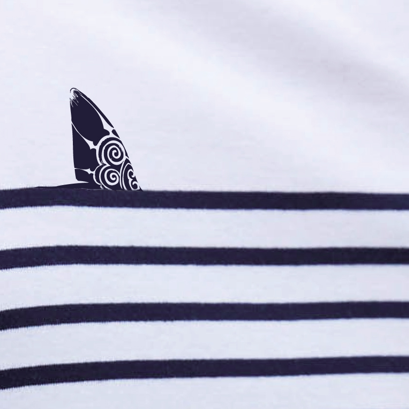Shark Fin Ladies’ long-sleeved Breton stripe top