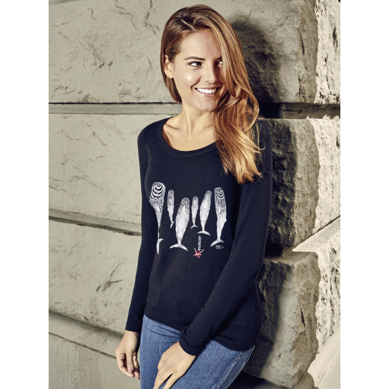 Sperm Whales  Ladies Long Sleeves  T-Shirt