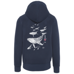 Whales hooded sweatshirt