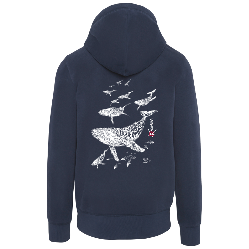 Whales hooded sweatshirt