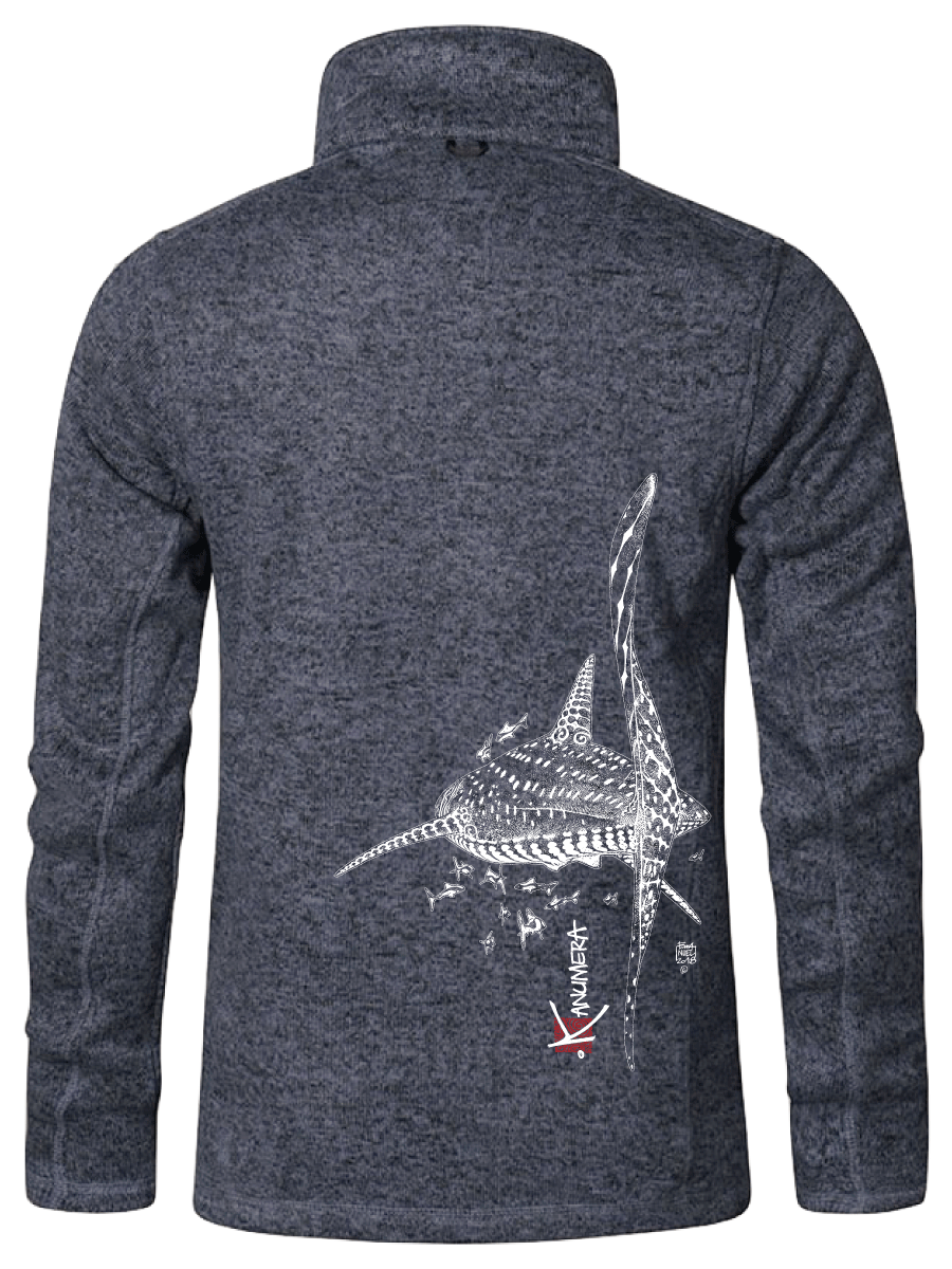 Whale Shark  full zip Fleece jacket