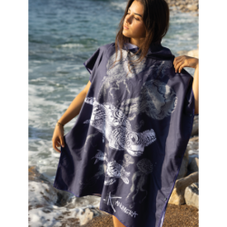 Poncho Microfibre Moyen Modèle Le Banquet des Tortues
