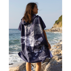 Poncho Microfibre Moyen Modèle Le Banquet des Tortues
