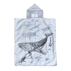 Poncho Microfibre Petit modèle Les Baleines