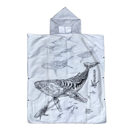 Whales Microfibre Poncho (Small Size)
