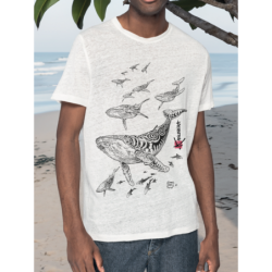 Whales Men's Linen T-shirt
