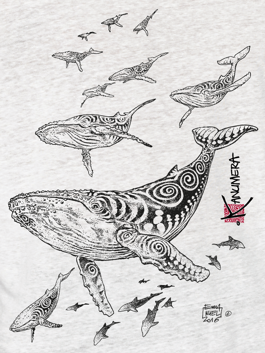 T-shirt en Lin Le Champ de Baleines