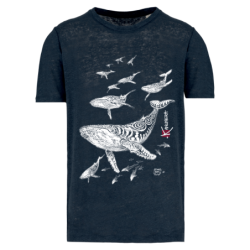 T-shirt en Lin Le Champ de Baleines