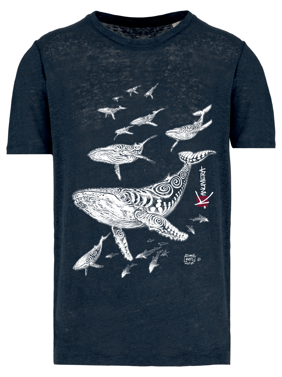T-shirt en Lin Le Champ de Baleines