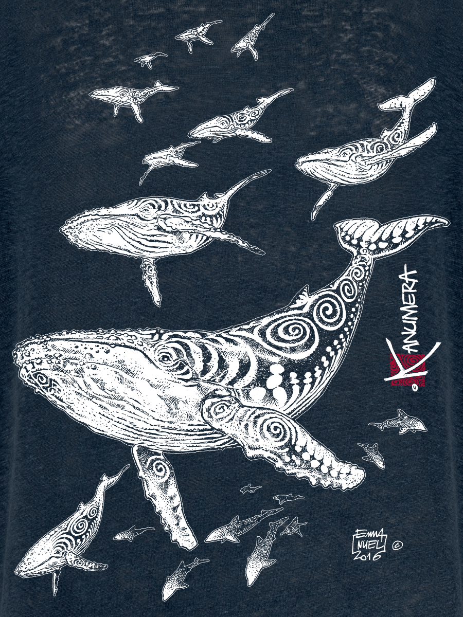 T-shirt en Lin Le Champ de Baleines