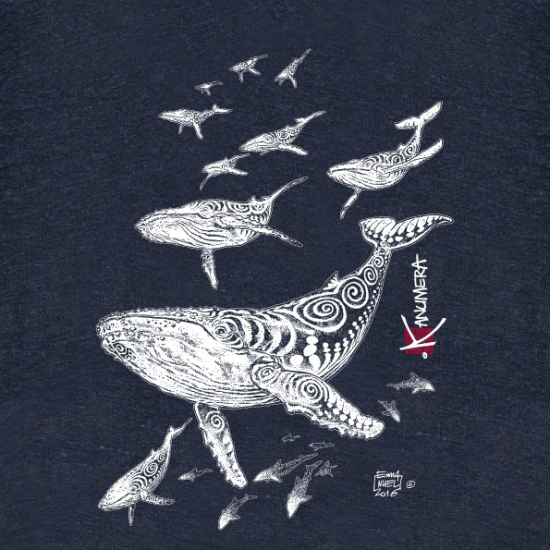 T-shirt en Lin Femme Le Champ de Baleines