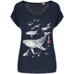 T-shirt en Lin Femme Le Champ de Baleines