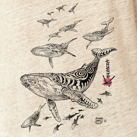 T-shirt en Lin Femme Le Champ de Baleines