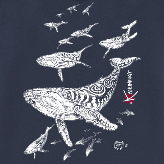 Whales hooded Ladies sweatshirt