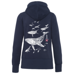 Whales hooded Ladies sweatshirt