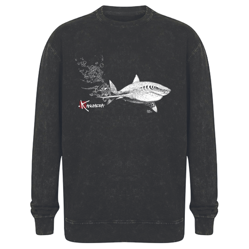 White Shark and Diver Men's vintage Sweat-shirt