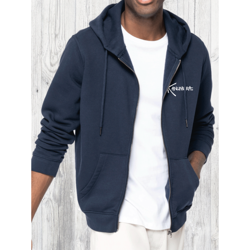 Whale Shark Organic Hooded Zipped Sweat Shirt