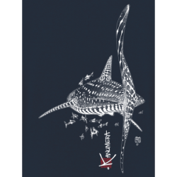 Whale Shark Organic Hooded Zipped Sweat Shirt