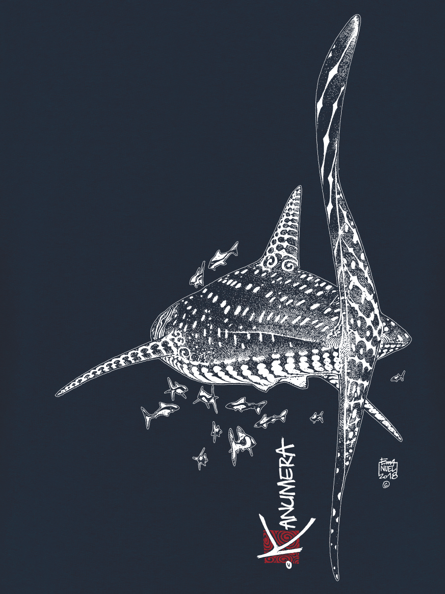 Whale Shark Organic Hooded Zipped Sweat Shirt